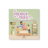 Kinderboek met geïllustreerde cover over een familie bij een Natuurwinkel voor Khadiedjah bint Khoewaylied